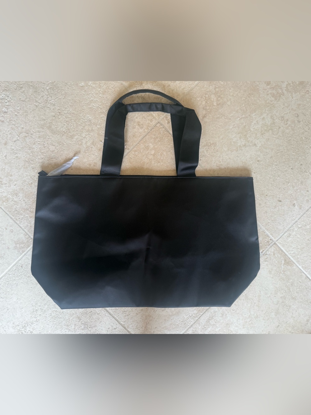 NWT Victoria’s Secret Black Bling Satin Tote Bag VS Sparkle Log - Picture 7 of 9
